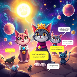 Cosmic Whiskers: The Feline Frontier - Text-based game