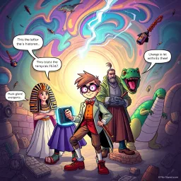 Chrono Chums: Who's There? - Text-based game