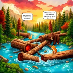 Log Jam Chaos - Text-based game