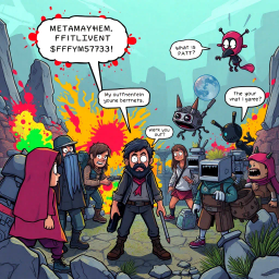 Metamayhem: Whose Adventure Is It Anyway? - Text-based game
