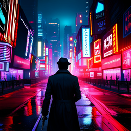 Neon Nights: Cyberpunk Detective - Text-based game