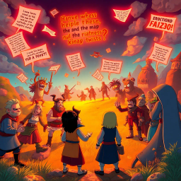 Quest Quagmire: Whose Adventure Is It Anyway? - Text-based game