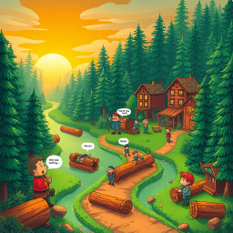 Logjam Chronicles: Whose Logs Are These, Anyway? - Text-based game