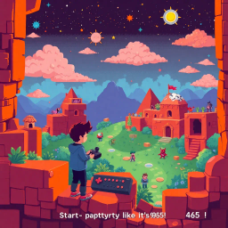 Pixel Quest: The Retro Resurgence - Text-based game