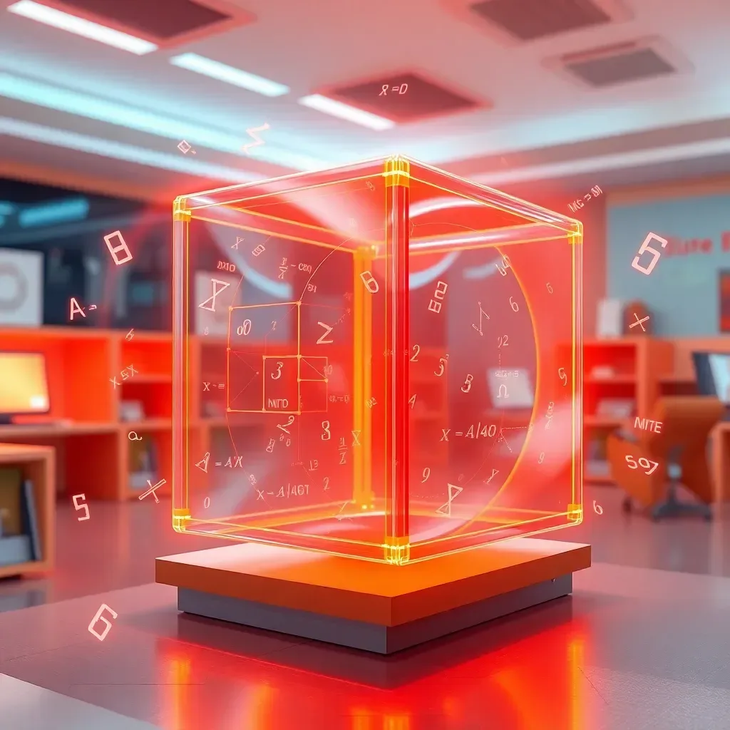 Math Spinning Cube