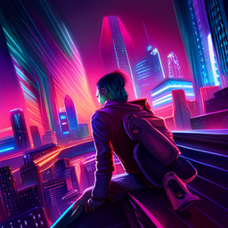 Neon Cyberpunk Renegades - Text-based game