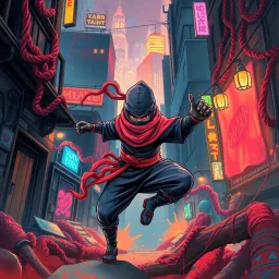 Revenge of the Yarn Ninja - Text-based game