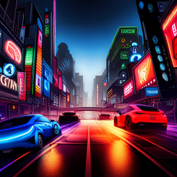 Neon Rat Racing - Text-based game