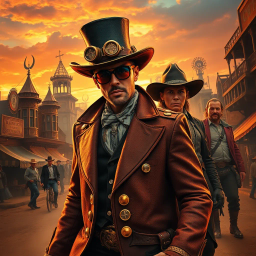 Steampunk Western text games