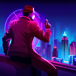 Neon Noir: The Turing Heist - Text-based game