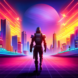 DiscoKnight: The Neon Odyssey - Text-based game