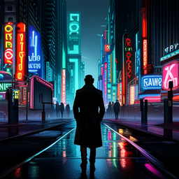 Neon Noir: The Chromatic Conundrum - Text-based game