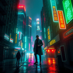 Neon Noir: Cyberpunk Chronicles - Text-based game