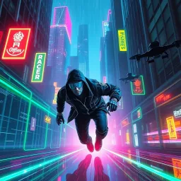 Neon Grid Run - Text-based game