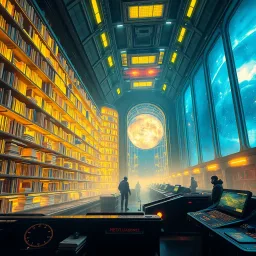 Chaos at the Interstellar Library - Text-based game