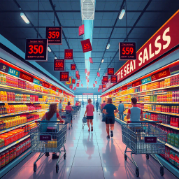 Price Wars: Supermarket Showdown - Text-based game