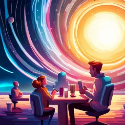 Cosmic Cafe Chaos - Text-based game
