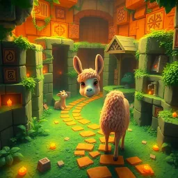 Llama Labyrinth: Quest for the Lost Glyphs - Text-based game