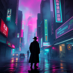 Neon Noir: City of Shadows - Text-based game