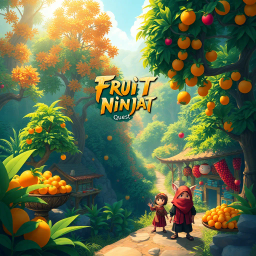 Fruit Ninja Quest - Text-based game