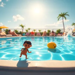 Tiny Trouble: Poolside Pursuit - Text-based game