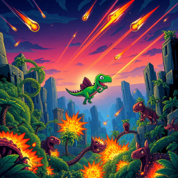 Flapocalypse: Dino Dash - Text-based game