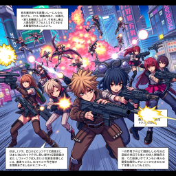 Anime Gunfire: Battle Royale - Text-based game