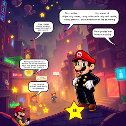 Pixel Heist: Mario's Final Bow - Text-based game