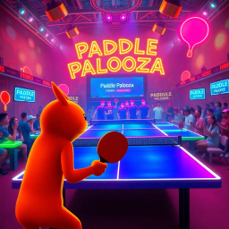 Paddle Palooza: Neon Duel - Text-based game