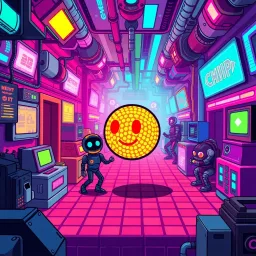Pac-Man: Byte-Sized Battles - Text-based game