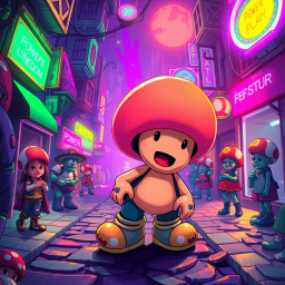 Mushroom Mayhem: The Runaway Power-Up - Text-based game