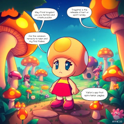 Mushroom Mayhem: The Unlikely Hero - Text-based game