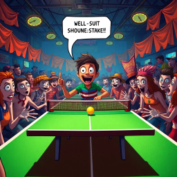 Paddle Panic: The Great Ping Pong Caper - Text-based game