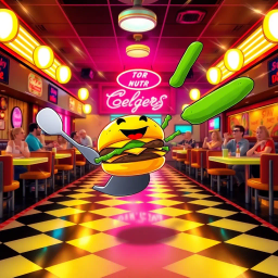 Pong & Pickles: The Ultimate Diner Showdown - Text-based game