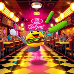Pong & Pickles: The Ultimate Diner Showdown - Text-based game