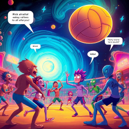 Volleyverse: Cosmic Champions - Text-based game