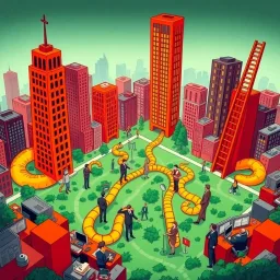 Snakes & Ladders: Corporate Climb - Text-based game