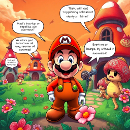 Mario's Absurd Adventure: The Mushroom Conspiracy - Text-based game