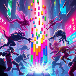 Tetris Showdown: Blockbuster Brawl - Text-based game