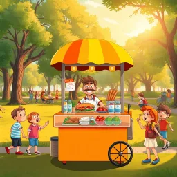 Salad Slam: Park Peddler - Text-based game