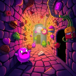 Maze Mayhem: Gluttonous Glow - Text-based game