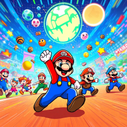 Mario Smash Ball: The Retro Rumble - Text-based game