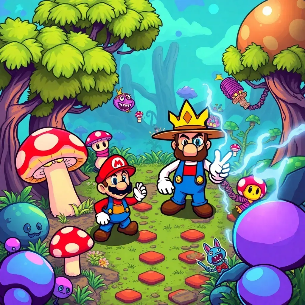 Mushroom Muddle: A Pixelated Fiasco