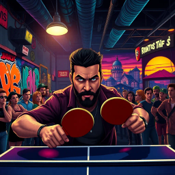 Ping Pong Panic: The Unruly Tournament - Text-based game