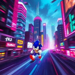 Sonic: Neon Rush - Text-based game