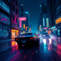 Midnight Drift: The Neon Rush - Text-based game