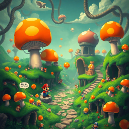 Mushroom Kingdom Conspiracy - Text-based game