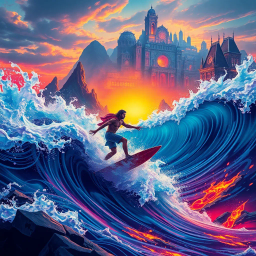 Wave Riders: Uncharted Realms - Text-based game