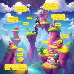 Mario Jump: The Riddle of the Sky - Text-based game