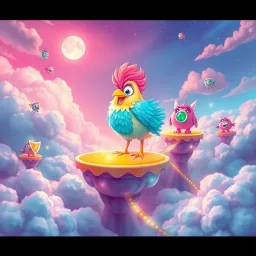 Flop 'n' Jump: Rave in the Clouds - Text-based game